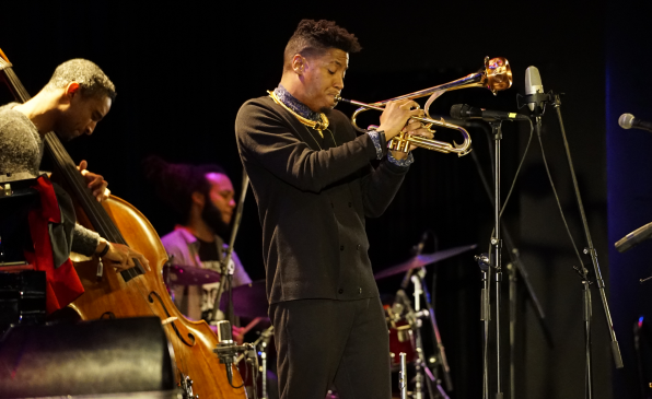 …it's mostly all about Christian Scott's trumpet